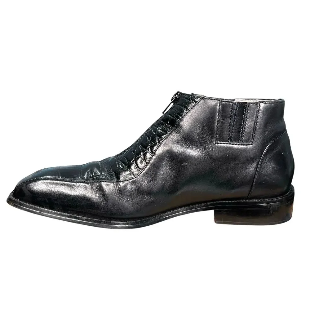 Vintage Georgia Brutini Men’s Black Leather Chukka Boots Size US 8.5